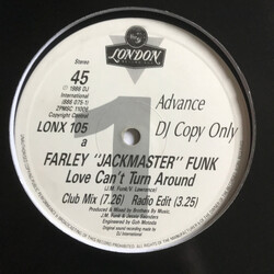 Farley "Jackmaster" Funk / Jesse Saunders Love Can't Turn Around USED VINYL 12INCH 45 RPM