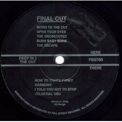 Final Cut Deep In 2 The Cut Vinyl LP USED