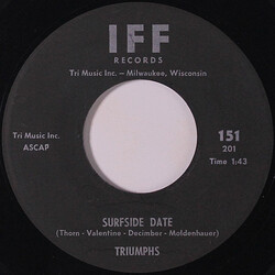Triumphs Surfside Date / Susie In My Hist'ry Class USED VINYL 7INCH 45 RPM SINGLE