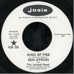 Big Ben Atkins / Second Hand (3) Ring Of Fire / Mr. Pitiful USED VINYL 7INCH 45 RPM SINGLE PROMO