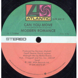 Modern Romance Can You Move USED VINYL 12INCH 33 S RPM STEREO