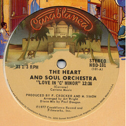 The Heart And Soul Orchestra Love In 'C' Minor USED VINYL 12INCH 33 S RPM SINGLE SIDED