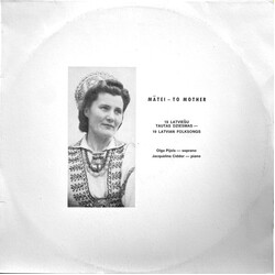 Olga Pijols / Jacqueline Ciddor Mātei - To Mother: 19 Latvian Folksongs Vinyl LP USED