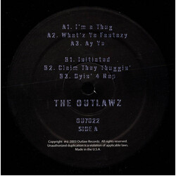 The Outlawz I'm A Thug USED VINYL 12INCH 33 S RPM COMPILATION