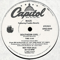 Maze Featuring Frankie Beverly Southern Girl USED VINYL 12INCH 33 S RPM PROMO