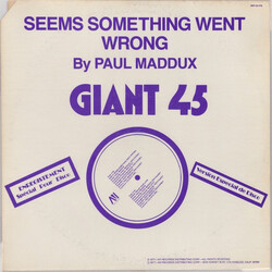 Paul Maddux Seems Something Went Wrong USED VINYL 12INCH 45 RPM PROMO