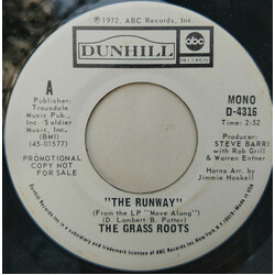The Grass Roots The Runway USED VINYL 7INCH 45 RPM PROMO STEREO MONO