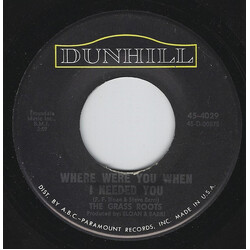 The Grass Roots Where Were You When I Needed You USED VINYL 7INCH SINGLE