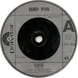Barry Ryan Eloise USED VINYL 7INCH SINGLE 45 RPM REISSUE