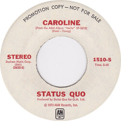 Status Quo Caroline USED VINYL 7INCH PROMO 45 RPM