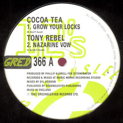 Cocoa Tea / Tony Rebel Grow Your Locks Vinyl 12" USED