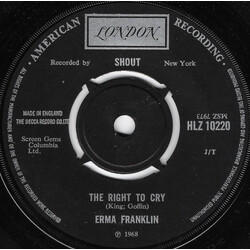 Erma Franklin The Right To Cry USED VINYL 7INCH SINGLE 45 RPM