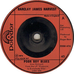 Barclay James Harvest Poor Boy Blues USED VINYL 7INCH 45 RPM SINGLE
