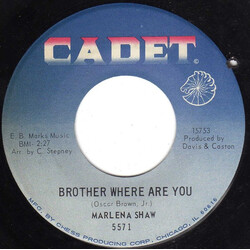 Marlena Shaw Brother Where Are You / Waiting For Charlie To Come Home USED VINYL 7INCH SINGLE 45 RPM