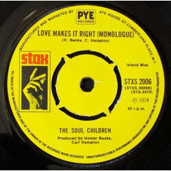 Soul Children Love Makes It Right USED VINYL 7INCH 45 RPM SINGLE