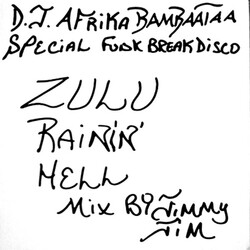 Afrika Bambaataa Zulu Rainin' Hell Vinyl LP USED