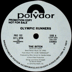 Olympic Runners The Bitch USED VINYL 12INCH 33 S RPM PROMO