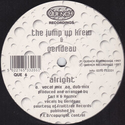 Jump Up Krew / Gerideau Alright USED VINYL 12INCH 33 S RPM