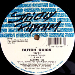 Butch Quick Higher USED VINYL 12INCH 33 S RPM