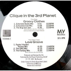Clique In The 3rd Planet Groovy Clothes / Love Groove USED VINYL 12INCH 33 S RPM EP