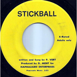 P. Vert Stickball USED VINYL 7INCH 45 RPM SINGLE SIDED SINGLE