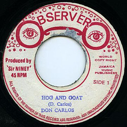 Don Carlos (2) / The Roots Radics Hog And Goat / Hog And Goat (Version) USED VINYL 7INCH 45 RPM