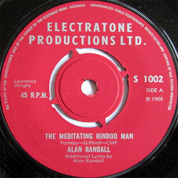 Alan Randall The Meditating Hindoo Man USED VINYL 7INCH 45 RPM SINGLE