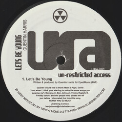 Quentin Harris Let's Be Young USED VINYL 12INCH 45 RPM SINGLE SIDED