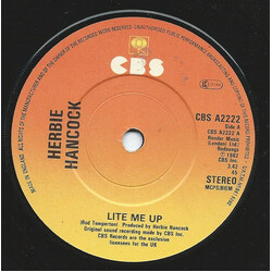 Herbie Hancock Lite Me Up USED VINYL 7INCH 45 RPM SINGLE