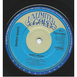 Barry White Sheet Music USED VINYL 7INCH 45 RPM