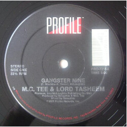 MC Tee & Lord Tasheem Gangster Nine USED VINYL 12INCH 33 S RPM