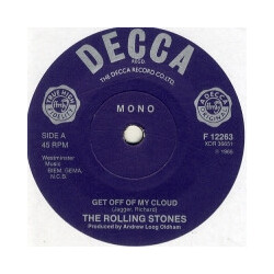 The Rolling Stones Get Off Of My Cloud USED VINYL 7INCH 45 RPM SINGLE MONO