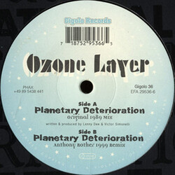 Ozone Layer Planetary Deterioration USED VINYL 12INCH 45 RPM