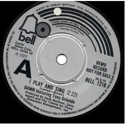 Dawn (5) I Play And Sing USED VINYL 7INCH 45 RPM SINGLE PROMO