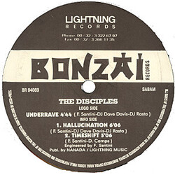 The Disciples Underrave USED VINYL 12INCH 45 RPM 33 S RPM