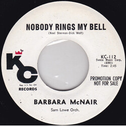 Barbara McNair / The Sammy Lowe Orchestra Nobody Rings My Bell USED VINYL 7INCH 45 RPM SINGLE PROMO