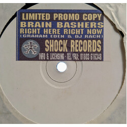 Brain Bashers Right Here Right Now USED VINYL 12INCH SINGLE SIDED WHITE LABEL PROMO
