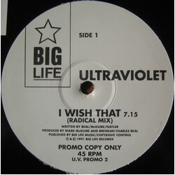 Ultraviolet I Wish That USED VINYL 12INCH PROMO
