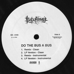 Busta Rhymes Do The Bus A Bus (Remix) USED VINYL 12INCH 33 S RPM PROMO