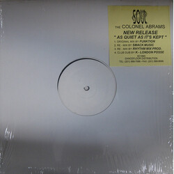 Colonel Abrams As Quiet As It's Kept USED VINYL 12INCH 33 S RPM WHITE LABEL