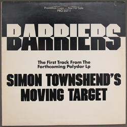 Simon Townshend's Moving Target Barriers USED VINYL 12INCH 33 S RPM PROMO SINGLE