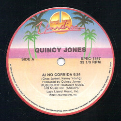 Quincy Jones / Chas Jankel Ai No Corrida / Glad To Know You USED VINYL 12INCH 33 S RPM