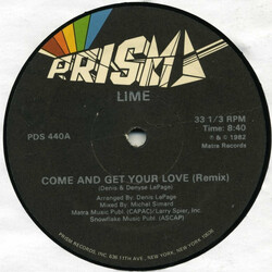 Lime (2) Come And Get Your Love USED VINYL 12INCH 33 S RPM