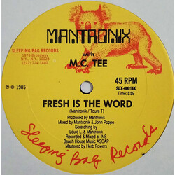 Mantronix / MC Tee Fresh Is The Word USED VINYL 12INCH 45 RPM