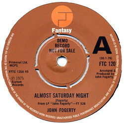 John Fogerty Almost Saturday Night USED VINYL 7INCH SINGLE PROMO