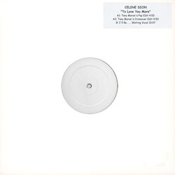 Céline Dion To Love You More (Tony Moran Remixes) USED VINYL 12INCH PROMO WHITE LABEL