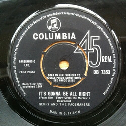 Gerry & The Pacemakers It's Gonna Be All Right USED VINYL 7INCH 45 RPM SINGLE