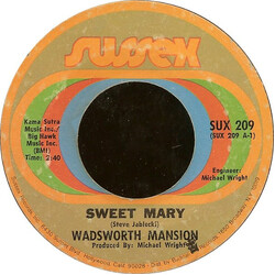 Wadsworth Mansion Sweet Mary USED VINYL 7INCH 45 RPM SINGLE