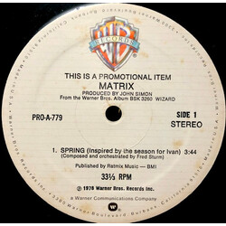 Matrix (26) Spring USED VINYL 12INCH PROMO