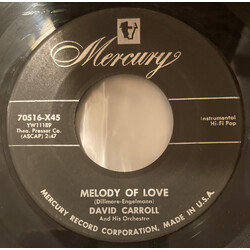 David Carroll & His Orchestra Melody Of Love / La Golondrina USED VINYL 7INCH 45 RPM SINGLE